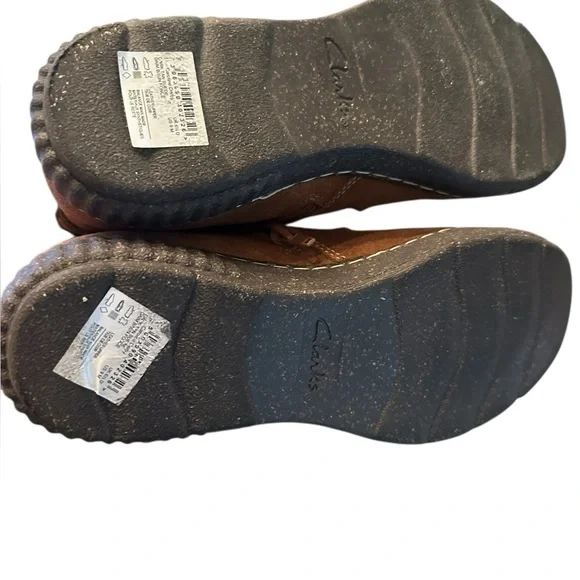 NWB Clark’s Caroline Derby Booties Brown Leather Size 9 Outdoor Gorpcore - Picture 7 of 8